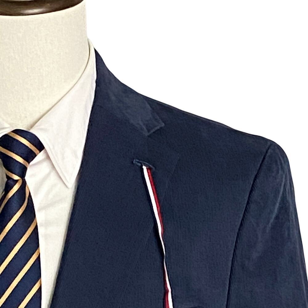 Tommy Hilfiger Sport Coat Men's 40 Long TH Flex Corduroy Lined Conrad Blue NEW - Picture 5 of 11